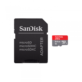 Карта памяти SDXC Micro SanDisk Ultra 64GB+ SD adapter-1
