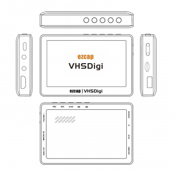 Адаптер видеозахвата Ezcap180 VHSDigi с дисплеем для оцифровки VHS-12