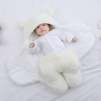 Плюшевая пеленка для новорожденных White Teddy-2